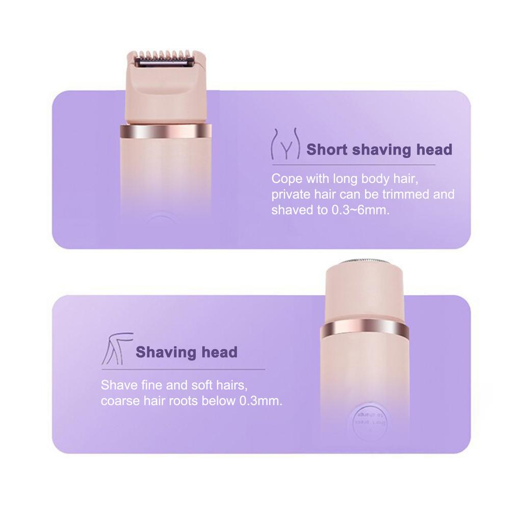 Электробритва с двойной головкой, бритва для волос на губах, подмышками, частный интимный эпилятор, триммер для волос на ногах