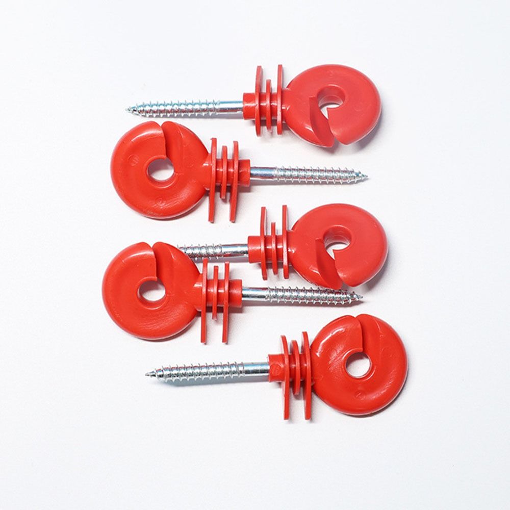 100Pcs Great Insulation Fence Ring Insulator Screw-In Electric Fencing Insulators Cow Fencing