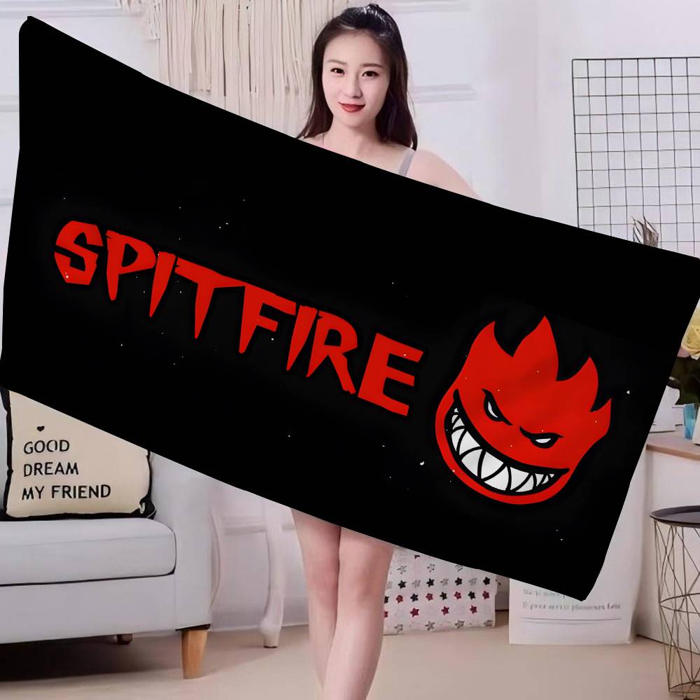 S-Spit F-Fires Логотип Микрофибровое одеяло Быстросохнущие пляжные полотенца Большой размер Печать Супервпитывающее Полотенце-одеяло для бассейна