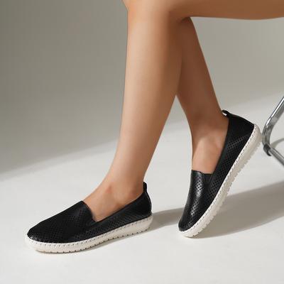 Внешняя торговля большой размер мягкая подошва мягкая кожа полые туфли для беременных матерей корейская версия удобные повседневные туфли-лодочки на плоской подошве
