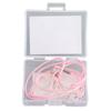 Hearing Aid Holder Transparent Clip Pink Rope Nylon Easy Fixing Hearing Aid Lanyard for Gardening