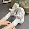 Mesh Breathable Versatile Flat-soled Forrest Gump Shoes Women's Summer Heightening Thick-soled Sports and Leisure Student Dad Shoes