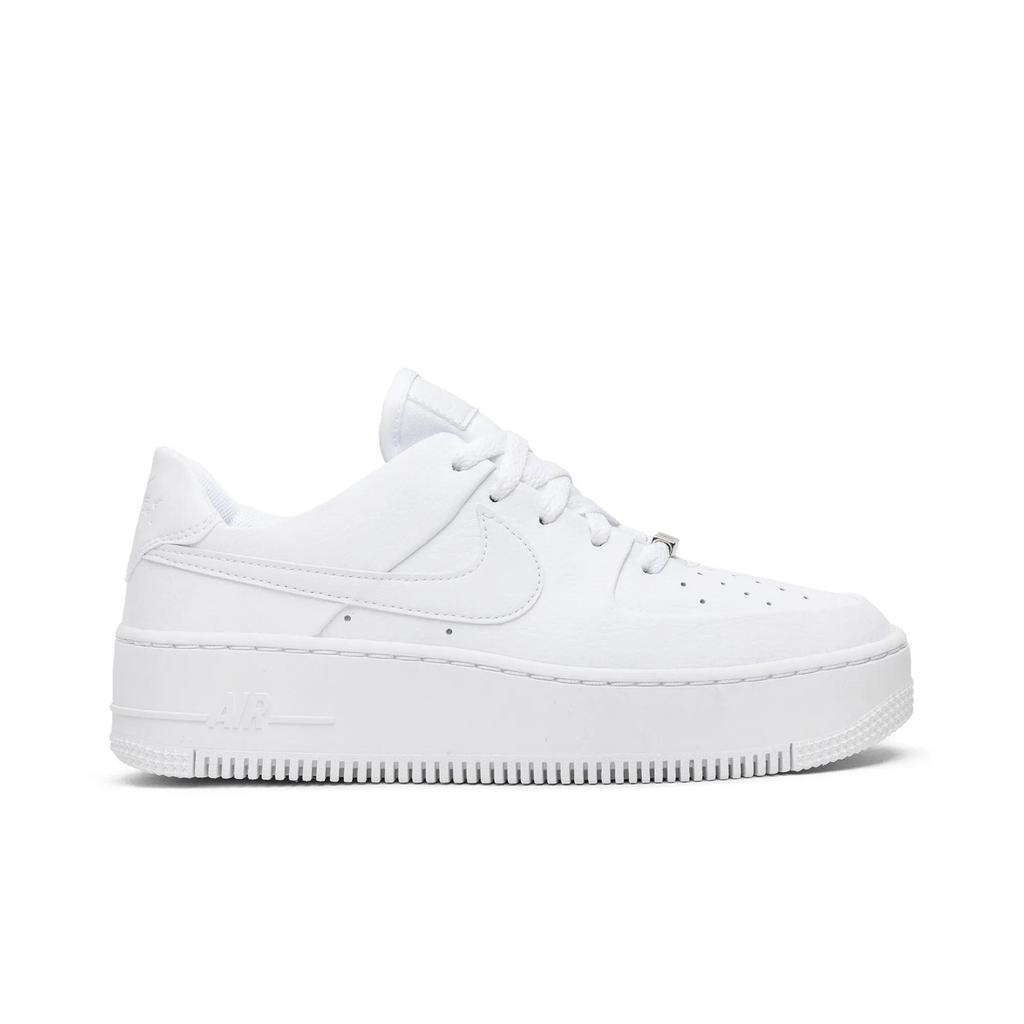 Nike Womens Air Force 1 Sage Low 'Triple White' (women's sizes) White / White-White Skate Shoes AR5339 100