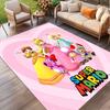 Princess Peach Toadstool Print Rug, Washable Floor Carpet, For Entryway Dorm Laundry Room Office Study, Home Decor Birthday Christmas Gift