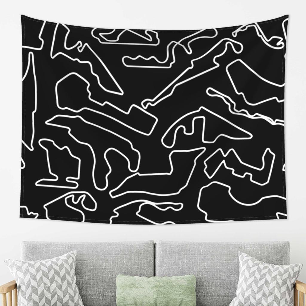 F1 2023 Tracks Tapestry Wall Hanging Aesthetic Home Decoration Tapestries for Dorm Room