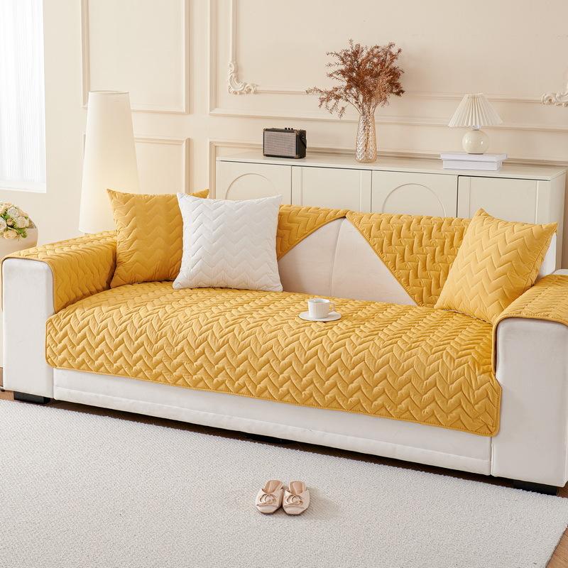 Cotton Sofa Cushion for All Seasons, Non-slip Cushion, Simple Modern New Sofa Cover, Cloth Backrest