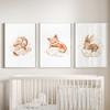 Cute Fox Deer Owl Rabbit Bear Cloud Sleeping Nursery Wall Art Canvas Painting Nordic Posters Prints Pictures Baby Boy Room Decor