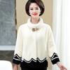 Women's Artificial Mink Hair Knitted Cardigan Middle-aged and Elderly Knitted Jacket Plus Size Cardigan Coat