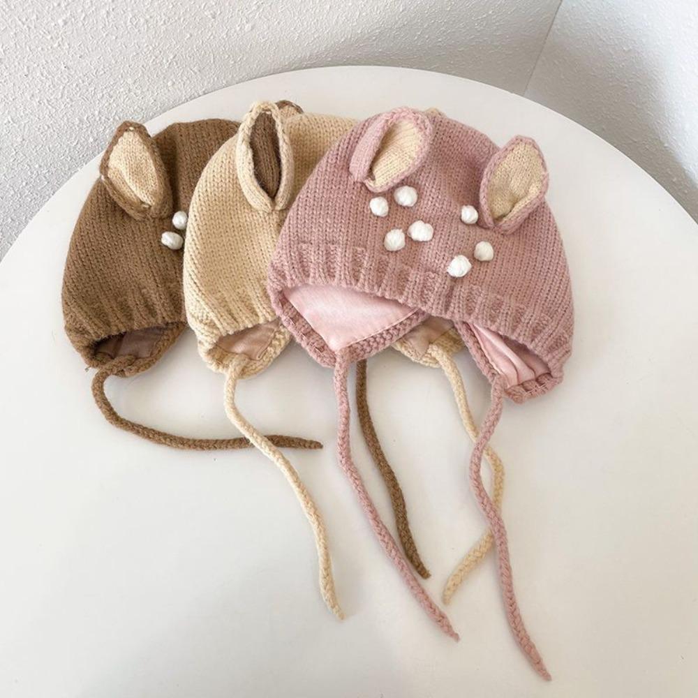 Очаровательная детская вязаная шапка, мягкая детская шапочка, новые детские шапки с олененком, зимняя