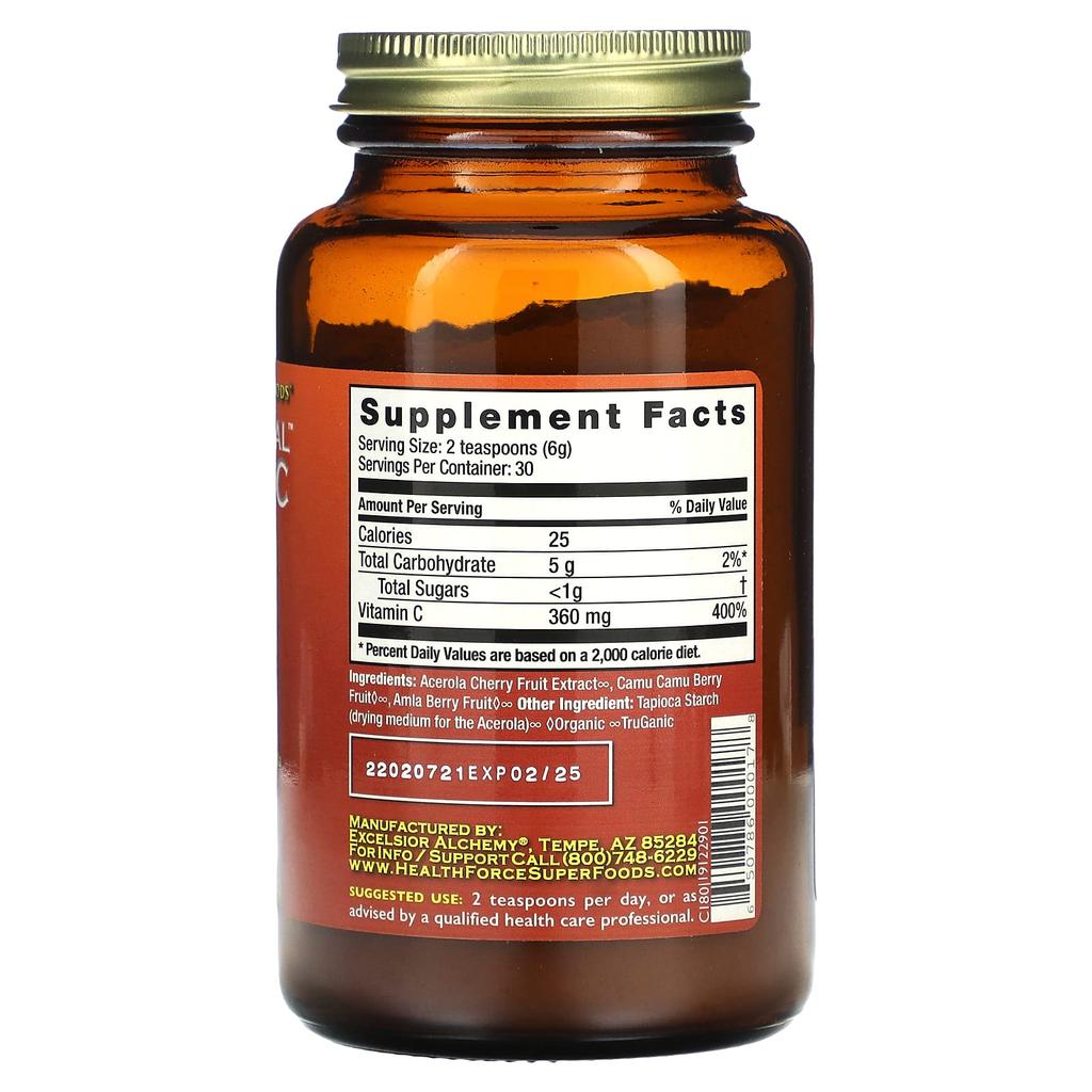 Truly Natural Vitamin C, 180G(6.35Oz)