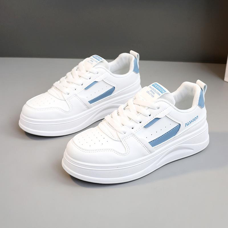 [Customized] G2-1 new 2025 spring and summer breathable little white shoes board shoes women's color matching trend thick sole increase flow