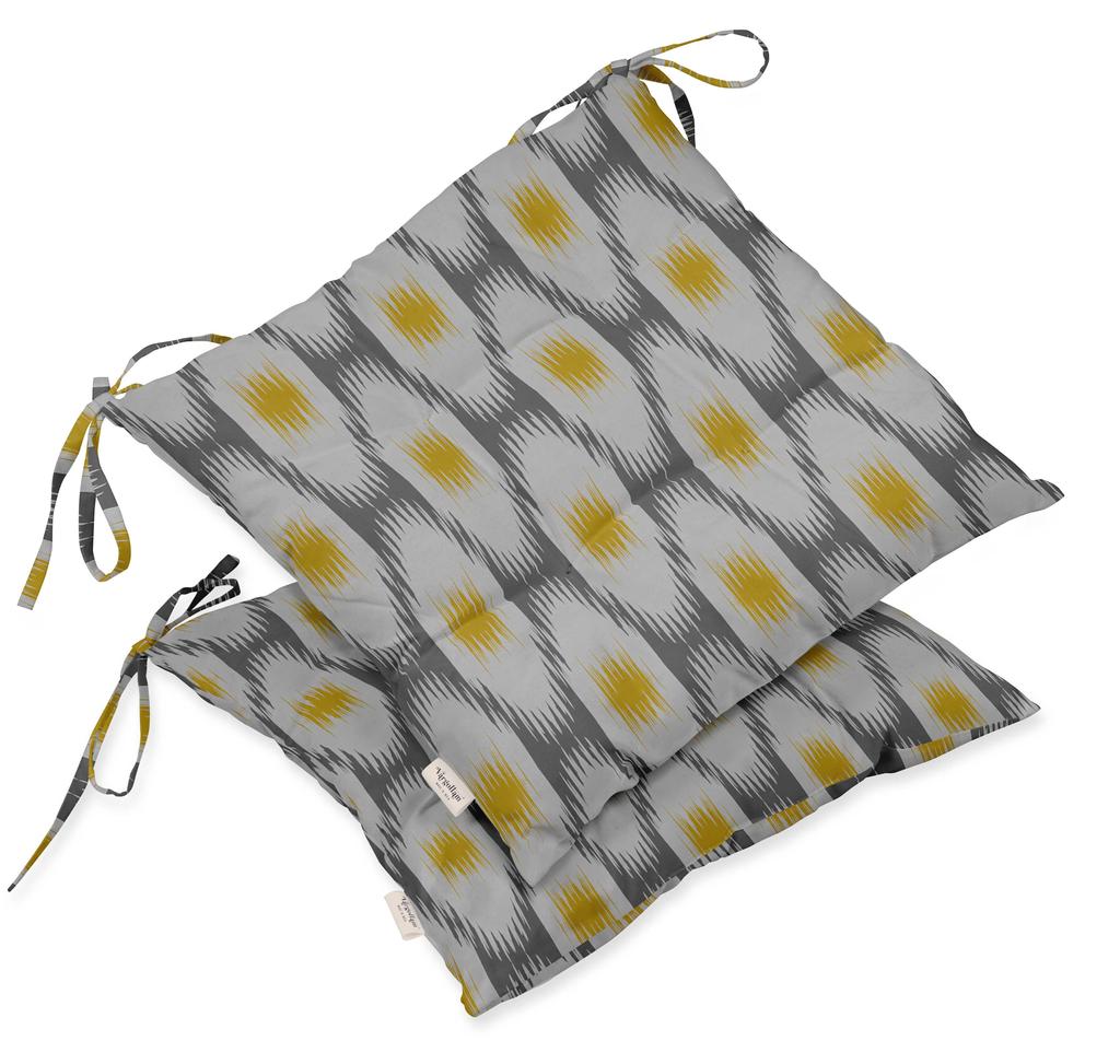 Vargottam Комплект из 2 квадратных подушек для сидения для патио с ворсом и принтом, водостойкая, 19 дюймов, фиолетовая |