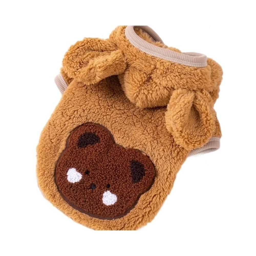 Fleece-lined Dog Warm Clothes Windproof Plush Dogs Coat Fashion Dog Hiking Jacket Cat
