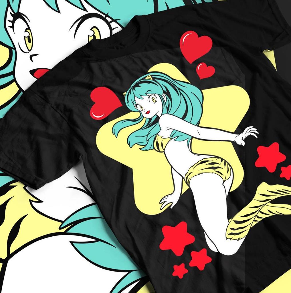 Футболка с аниме-девушкой, Lum Urusei Yatsura Darling No Baka Kawai Tee, Унисекс, Плотный хлопок, Все размеры, Идея подарка для отаку