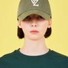 VARZAR Monogram Applique Overfit Washed Ball Cap Khaki
