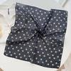 Summer new polka dot cotton and linen small square scarf women's Korean casual versatile decorative neck protection small scarf headband silk scarf