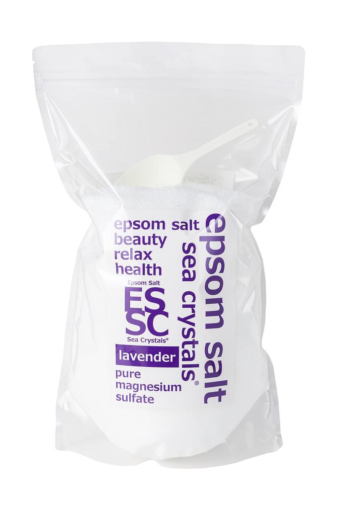 Sea Crystals Epsom Lavender with Sea Crystals Measuring Spoon Salt, Scent, 2.2kg (Bath Cosmetics)