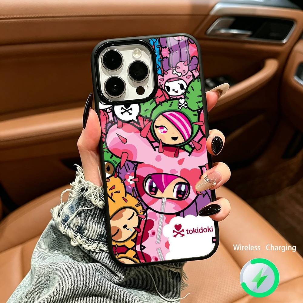 Ретро Милый Вайб T-Tokidoki Арт Чехол для Телефона Для IPhone17 16 15 14 13 12 11 Pro Max 16/15/14Plus Чехол для Беспроводной Зарядки Funda