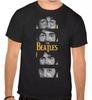 Unisex Tees 100% Cotton Men's Women's THE BEATLES ROCK MUSIC LOGO BLACK T-SHIRT -1025-