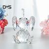 Faux Crystal Elephant Ornament Clear Elephant Figurine Good Luck Gift Tabletop Mini Elephant Sculpture for Office Bedroom Living Room