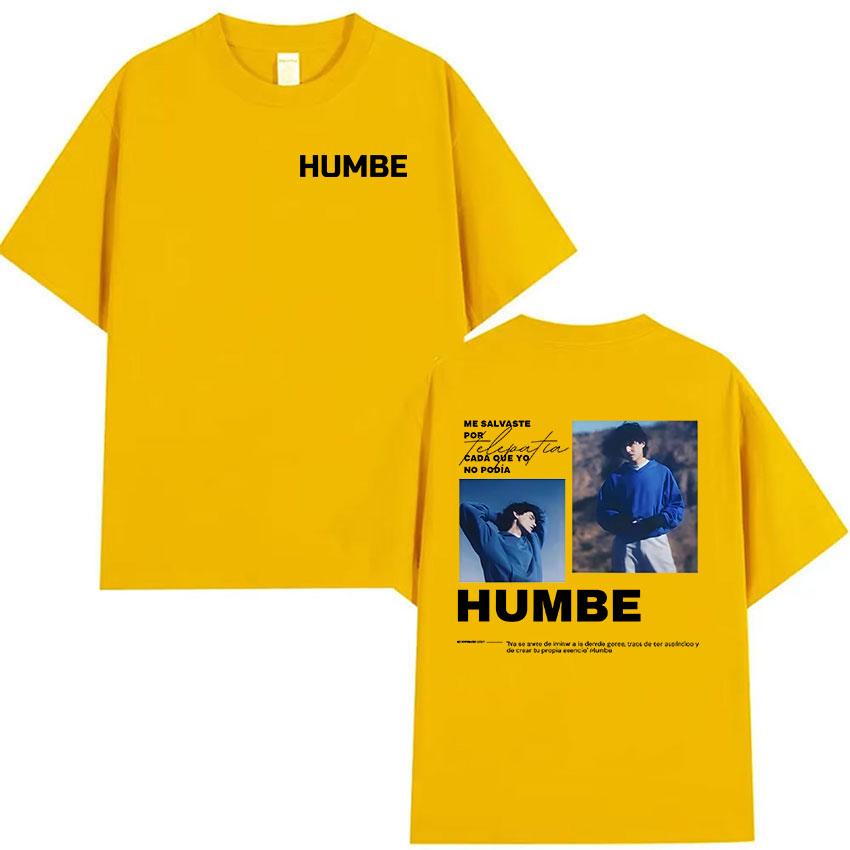 Singer Humbe Dueno Del Cielo Tour 2026 Graphic TShirt Mens Hip Hop Pop Fans Fashion Oversized Cotton T Shirt Gothic Streetwear