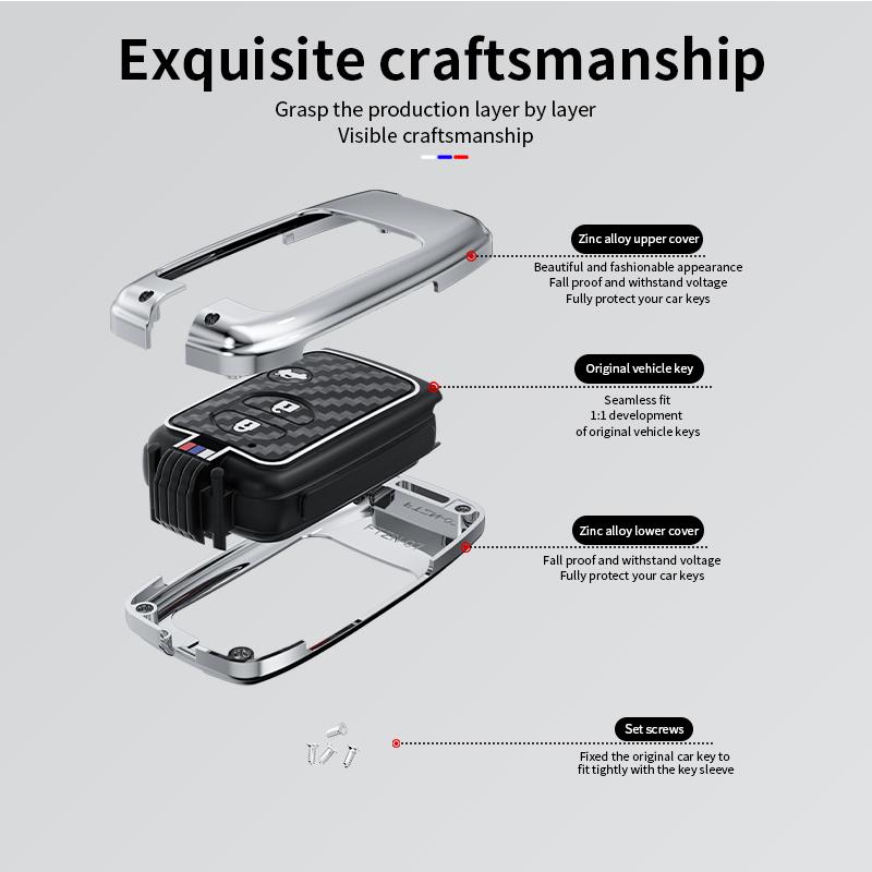 Чехол для ключа из цинкового сплава для Toyota Camry Prius Land Cruiser Prado 150 Crown для Subaru Foreste XV держатель автомобильные аксессуары