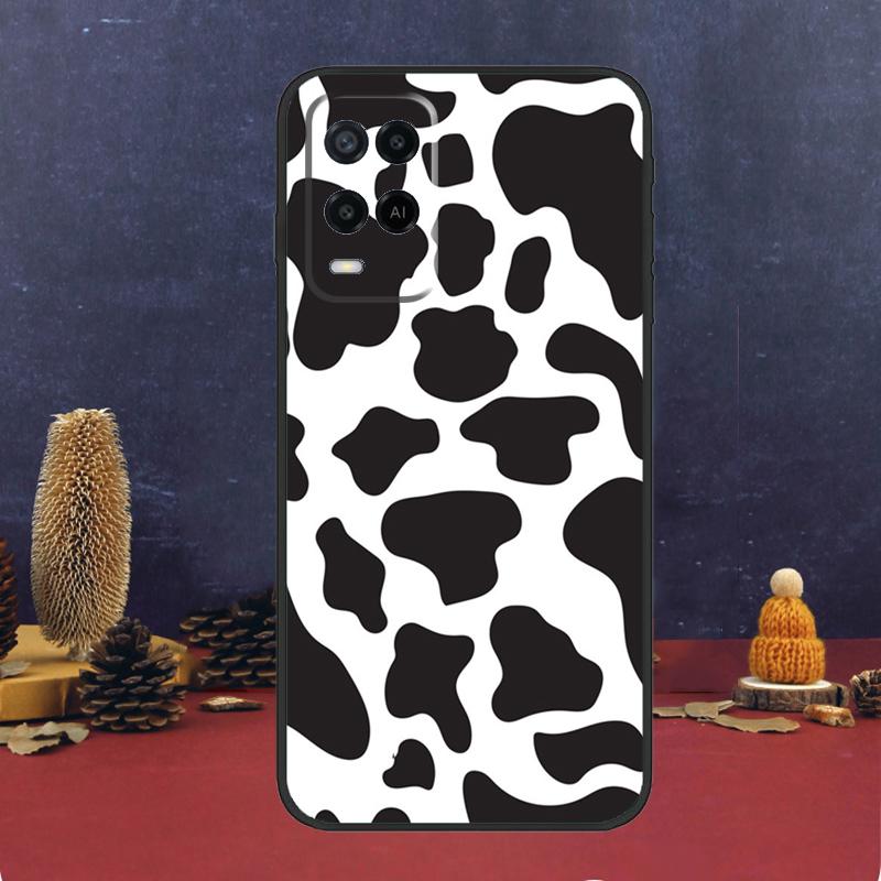 Чехол Белый Черный Коровья Шкура Для Oppo A94 A74 A54 A15 A17 A57 A6 A5 Pro A16 A76 A96 A40 A60 A80 A18 A38 A58 A78 A98
