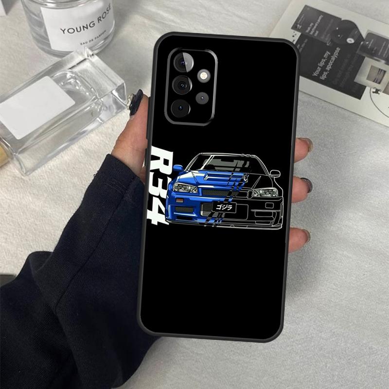 Чехол Skyline GTR R34 для Samsung Galaxy A53 A33 A23 A13 A14 A24 A34 A54 A52 A32 A22 A12 A51 A71 A21S