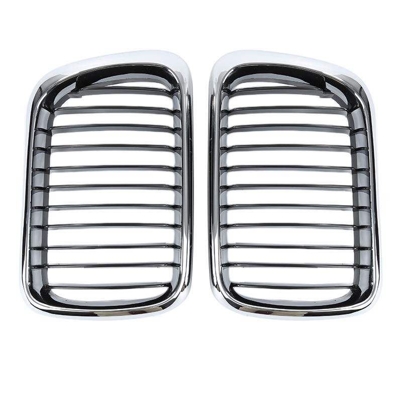 Передняя решетка автомобиля прочная пара передняя решетка в стиле ноздрей решетка для E36 3 серии M3 1997-1999 практичная серебристая решетка часть автомобиля