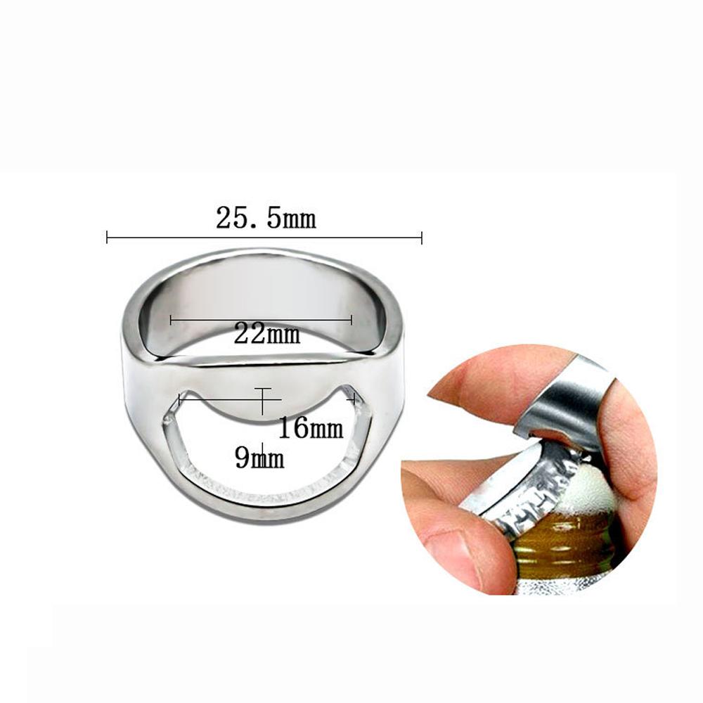 Kitchen Tool Home & Living Beer Bottles Opener Stainless Steel Finger Ring Design Jars Lid Remover
