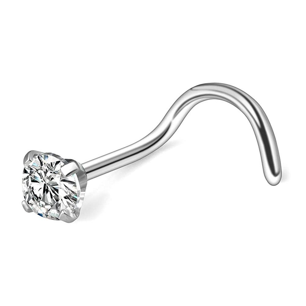 European & American Fashion Stainless Steel Zircon Nose & Lip Piercing Jewelry