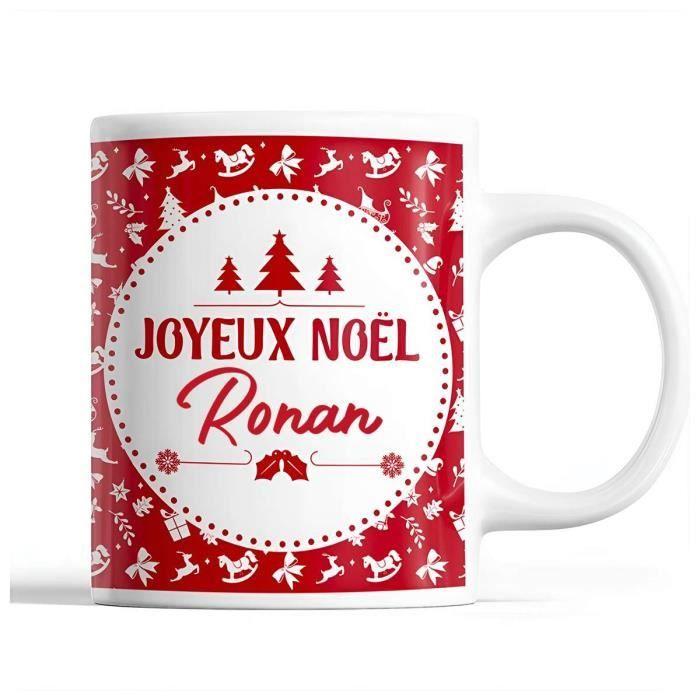 Mug - Noël Ronan Rouge - Céramique - Imprimé Recto/Verso - 325 ml