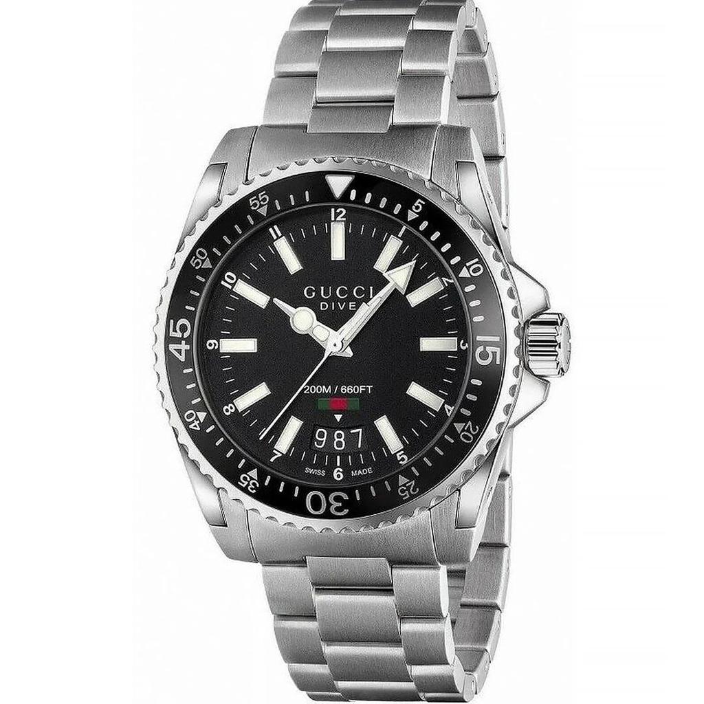 Gucci YA136301 Dive 40 мм мужские часы из нержавеющей стали