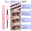 GROINNEYA DIY Eyelash Extension Kit Individual Lashes Cluster Mix Lash Clusters with Lash Bond and Seal and Lash Accessories