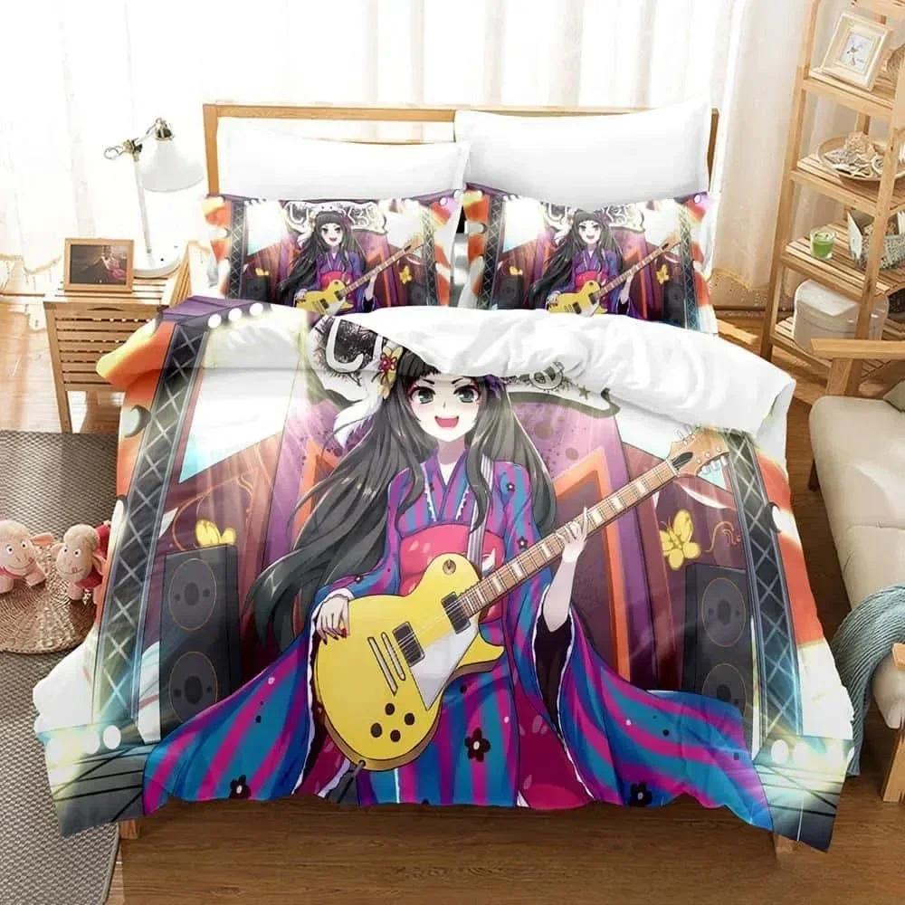 Аниме Комплект Постельного Белья Bed Show By Rock! Комплект постельного белья Односпальный Полуторный Двуспальный Кинг-сайз Комплект для кровати Взрослый Детский Спальня Комплекты пододеяльников