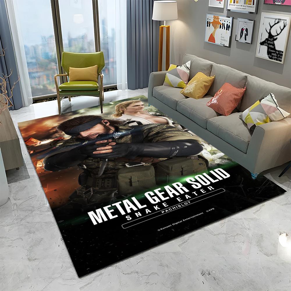 Ковер Ковер Мультяшный для Геймеров Metal Gear Solid для Дома Гостиной Спальни Дивана Придверный Коврик Декор, Детский Ковер Нескользящий Напольный Коврик