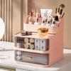 High-Capacity Cosmetic Storage Box: Dustproof Makeup and Skincare Organizer for Dormitory Dressing Table