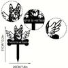 Charming 1pc Iron Art Dog Grave Marker - Memorial Stake At Christmas. Heartwarming Memorial Gifts for Losing a Pet