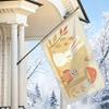 2D Flat, 1pc 2D Flat Decorative Flag, Autumn Forest Bunny with Owl and Mushroom Illustration Pattern Flag, Pastoral Style Fresh Wall Hanging Decoratio