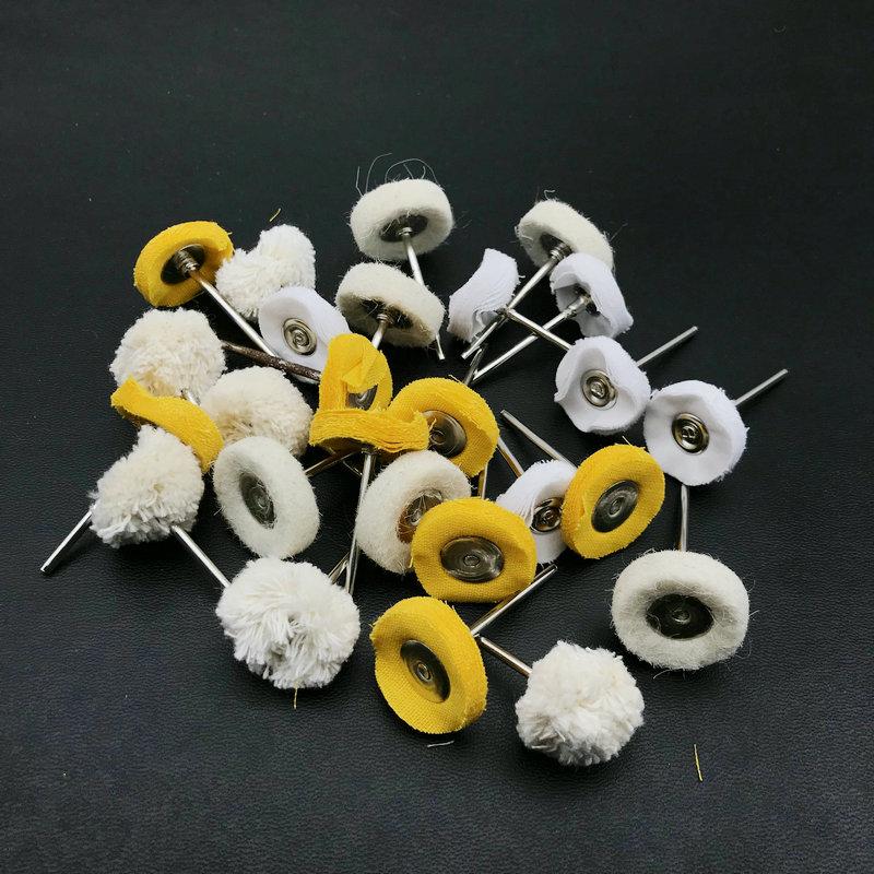 50pcs Dental Wool Polishing Wheel Buffing Pad Brushes for Low Speed Rotary