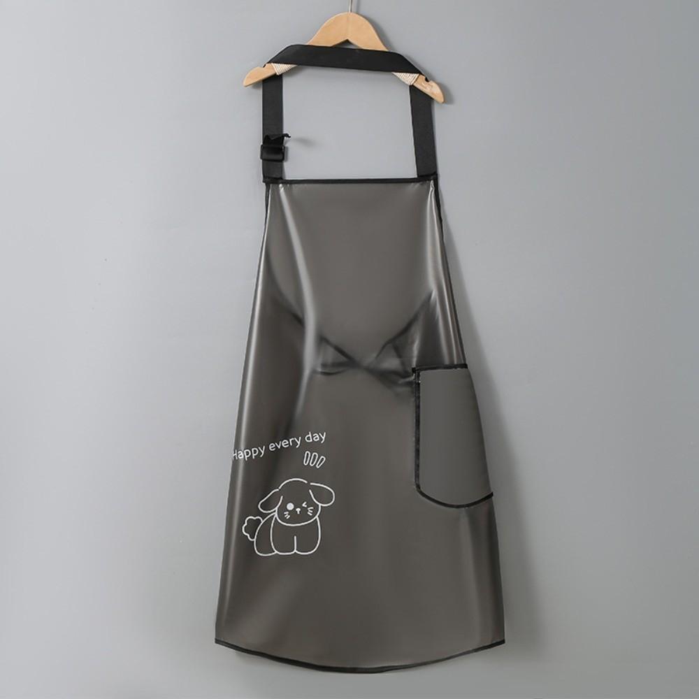Sleeveless Waterproof TPU Apron Dirt-Proof Work Aprons Cartoon Cleaning Aprons Home Use