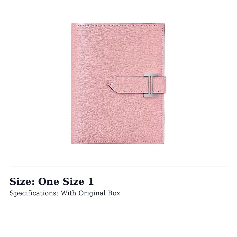 HERMES Bearn Mysore Goat Skin Wallet, Card Holder Women's 3Q Rose Sakura Cherry Blossom Pink H039789CK3Q
