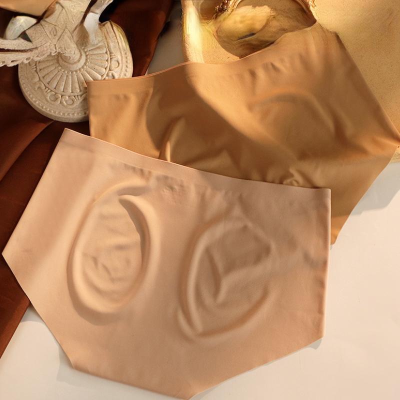 Женские однотонные трусики из ледяного шелка, ультратонкие дышащие трусы большого размера