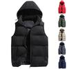 Men's Down-Filled Vest Winter Insulated Outdoor Vest Thickened Sleeveless Jacket