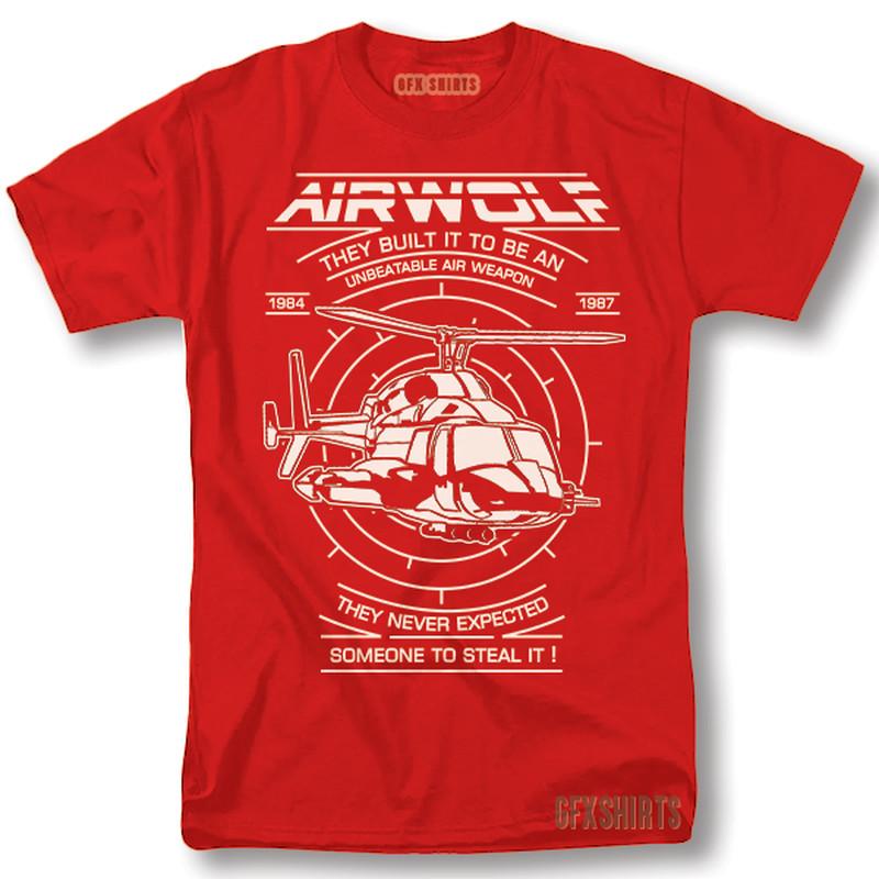 Футболка Airwolf Телешоу Классический Ретро Винтажный Графический Дизайн Футболка