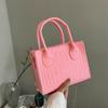 Маленькая свежая иностранная фактурная сумочка 2024 года, новая модная сумка через плечо, повседневная простая маленькая квадратная сумка
