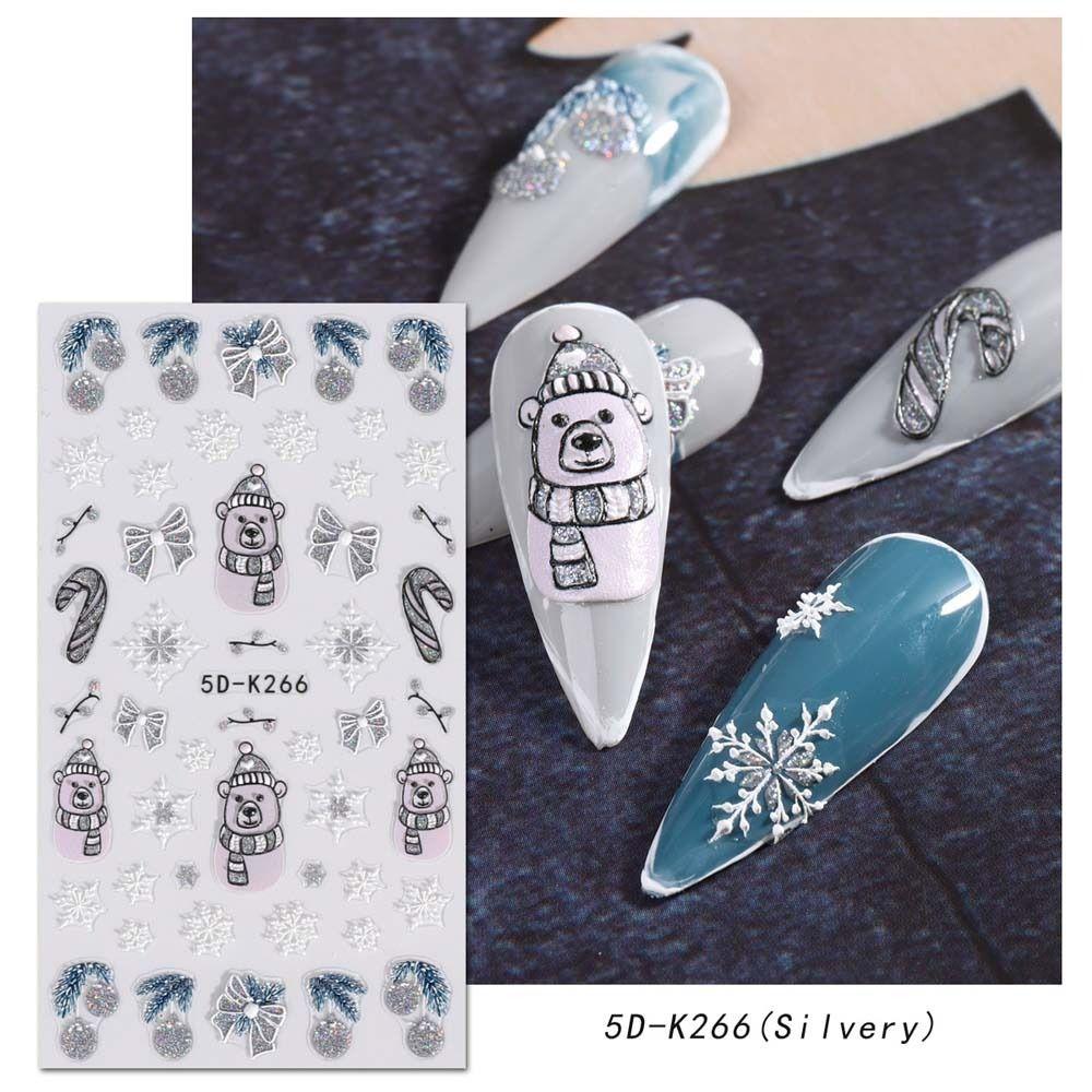 Украшения для маникюра Рождественские наклейки для ногтей Подвески для ногтей своими руками Рождественские наклейки для ногтей Красочные девушки