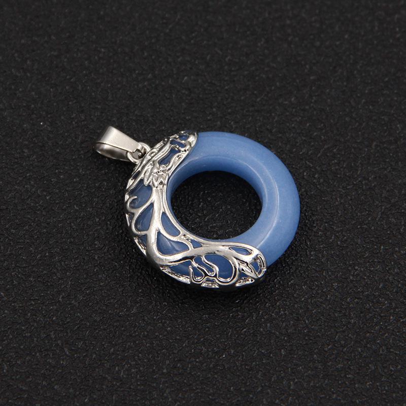 Ожерелье с подвеской-хранителем из светящегося камня «Солнце и Луна» — дизайн со звездами зодиака Дракон для пар