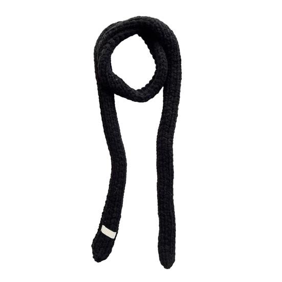 Женский вязаный шарф однотонный тонкий длинный шарф теплый мягкий на ощупь шарф уличный домашний зимний аксессуар