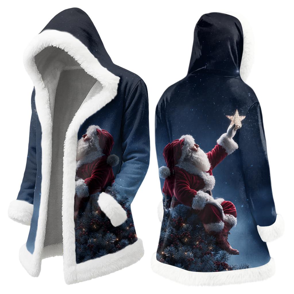 Мужская повседневная куртка с рождественским принтом